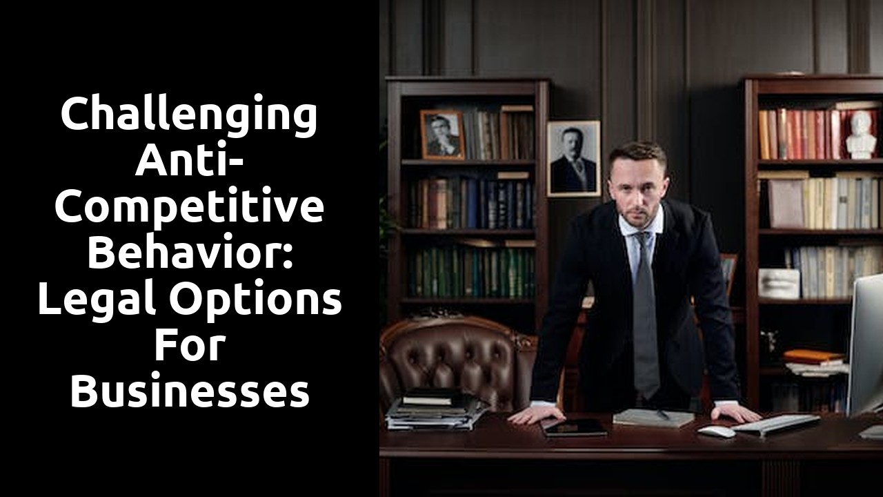 Challenging Anti-Competitive Behavior: Legal Options for Businesses